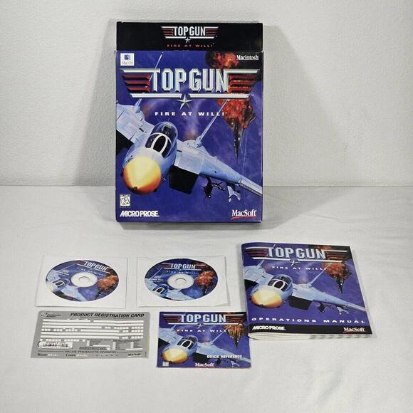Top Gun Fire at Will Video Game, Original Box, Macintosh 1997 - Picture 8 of 8